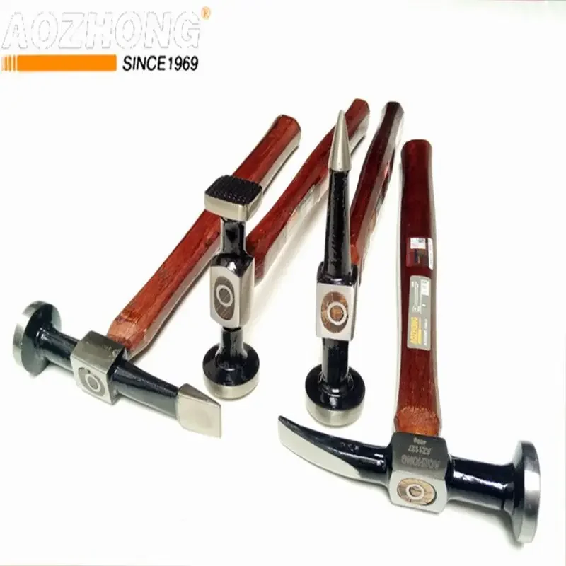 Description Picture 2 of itemSheet Metal Hammer Walnut Wood Handle Professional Hammer Multifunctional Automotive Mechanical Workshop Tools Car Repair
