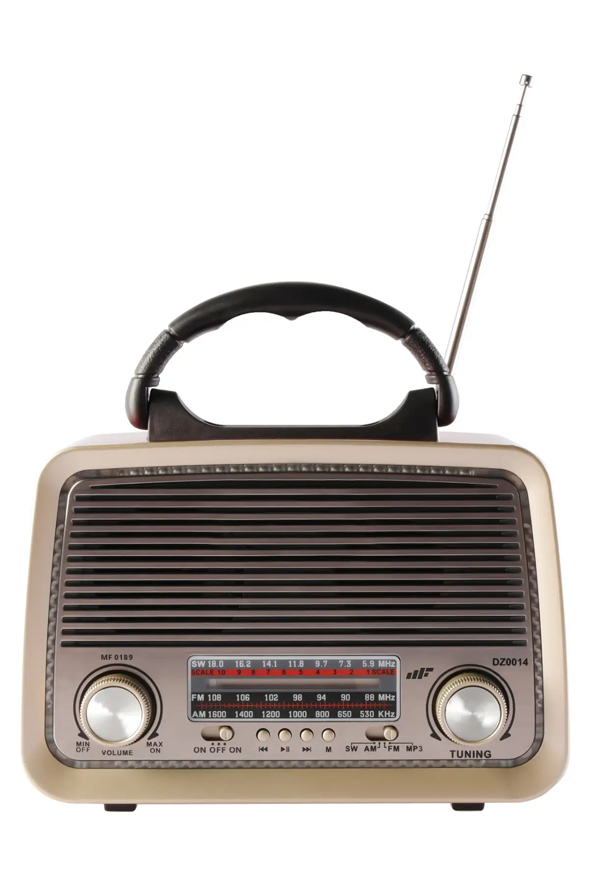 

Acoustic 0189 Retro Wireless Bluetooth Speaker with Radio Red