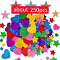 250pcs hearts stars
