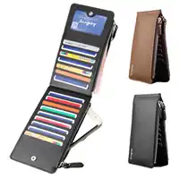 Casual Multi-Card Double Zipper Long Men's Wallet Multi-Function Ultra-Thin Bank Card Holder Large Capacity Bifold Clutch Bag 1