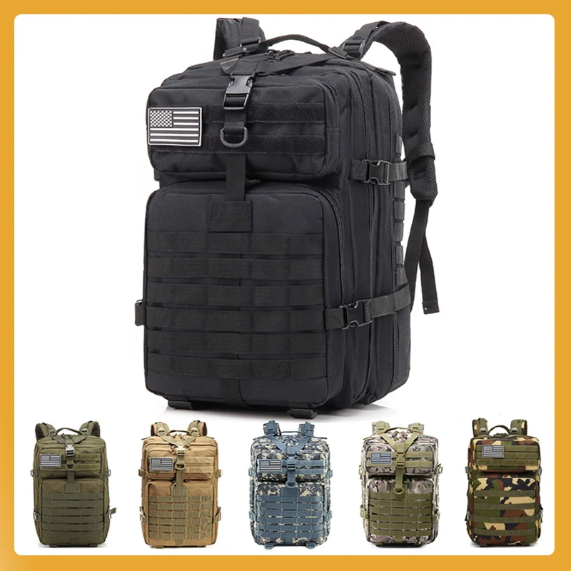 

Large Capacity Waterproof Military Outdoor Camouflage Camping Hiking Backpack Molle Bag Hunting Bag Tactical Gear Backpack 45L