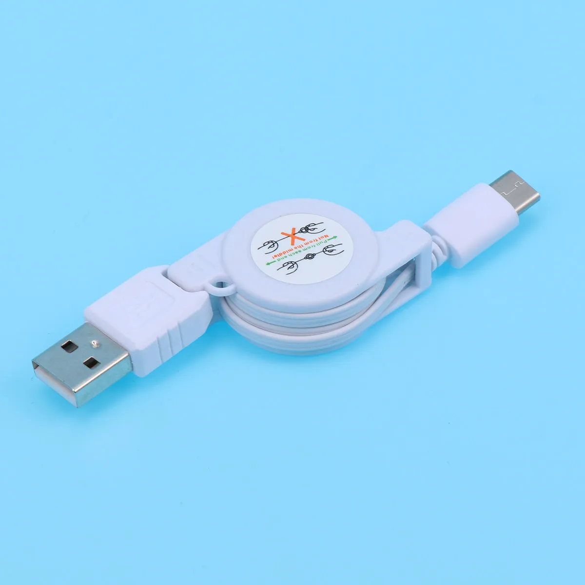 USB 3.1 접이식 Type-C 데이터 동기화 고속 충전 케이블 휴대용 충전기 코드 안드로이드 폰과 호환 가능 여행 사무실 차량용