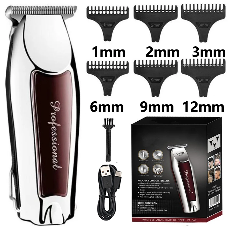 Hair Trimmer Hair Clipper Rechargeable Cordless Hair Trimmer For Men Grooming Professional Electric Hair Clipper Beard Cutting Machine Edge