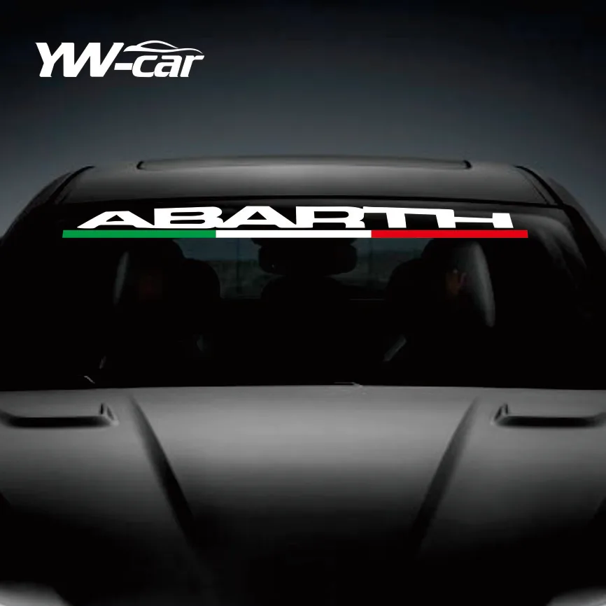 

Car Front Windshield Vinyl Decal Italian Reflective Windscreen Window Sticker For Fiat Abarth 500 595 695 Punto 124 Spider Panda