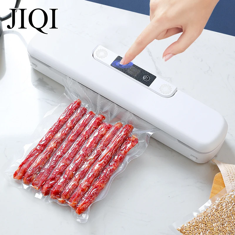 Jiqi Automatic Vacuum Sealer Sous Vide Electric Food Sealing Machine Imballaggio In Plastica Film Packer Con Sacchetti Di Stoccaggio Eu Us Plug