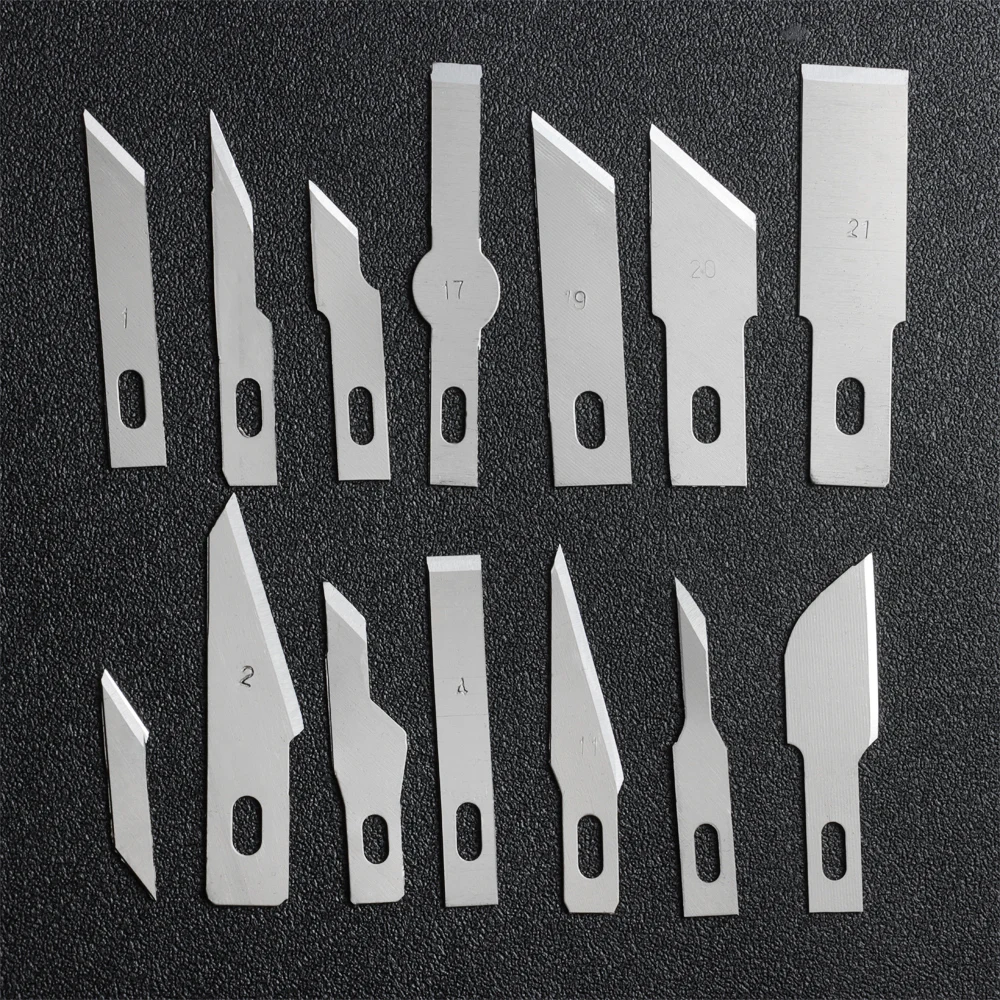 10 Stück Metall Bastel messer Klingen Cutter Skalpell Messer Teile rutsch feste Gravur Handwerkzeuge für Handy-Platine Reparatur zubehör