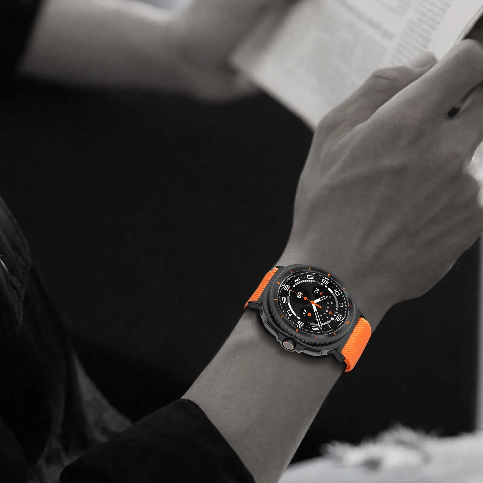 Armband für Samsung Galaxy Watch Ultra 2, 47 mm, elastisches magnetisches Nylon-Armband, Correa Galaxy Watch 9/8/8 Classic 46 40 mm 44 mm – Detail 8