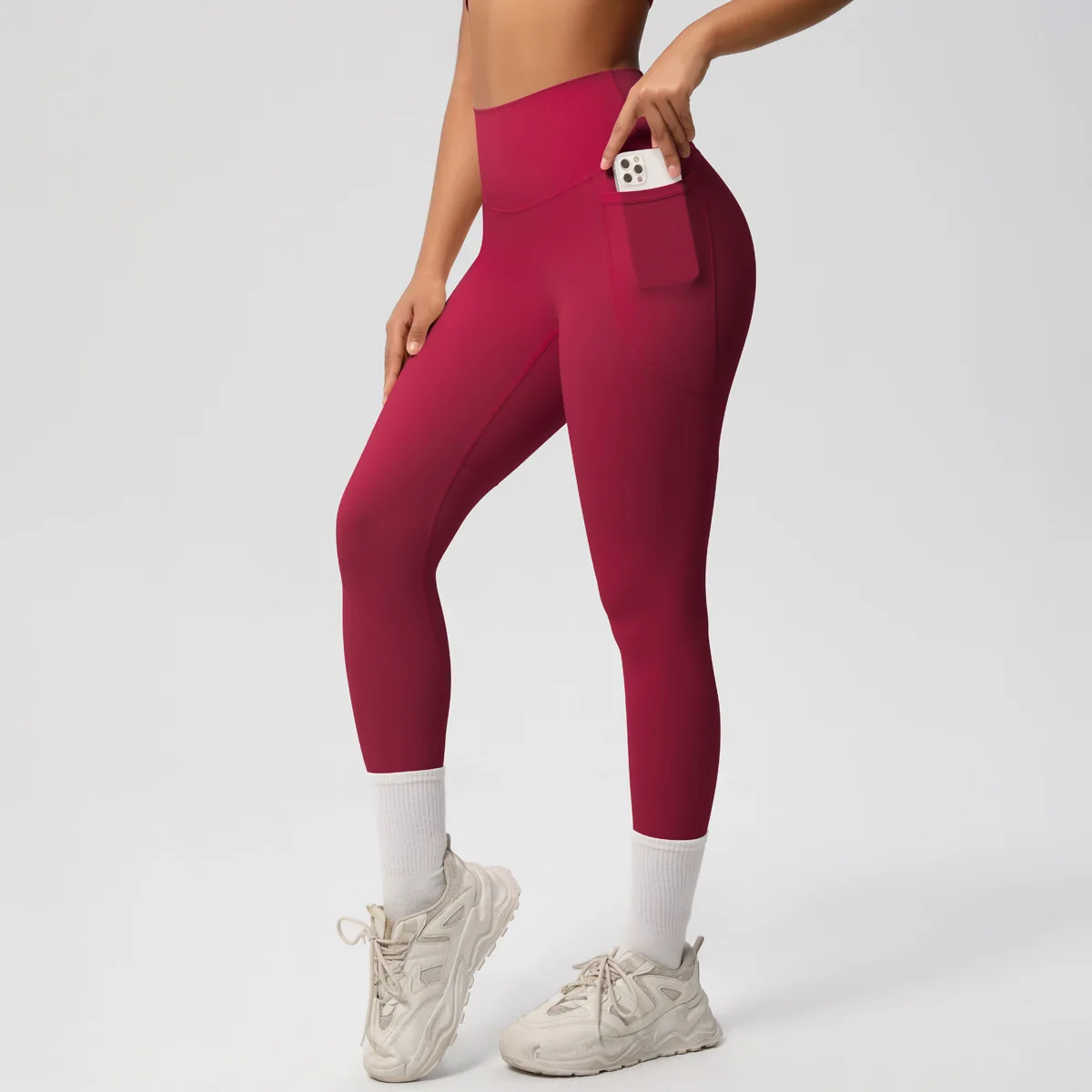 Air Brush High Waist Gym Leggings with Pockets Women Fitness Yoga Pants Female Sports Running Tights Butt Lifting Leggins