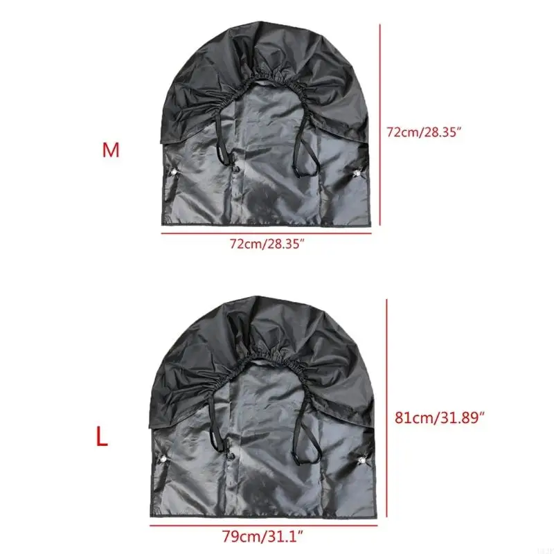 U1JF Waterproof Car Tire Cover Storage Bag RV Wheel Protector Black Dust-proof