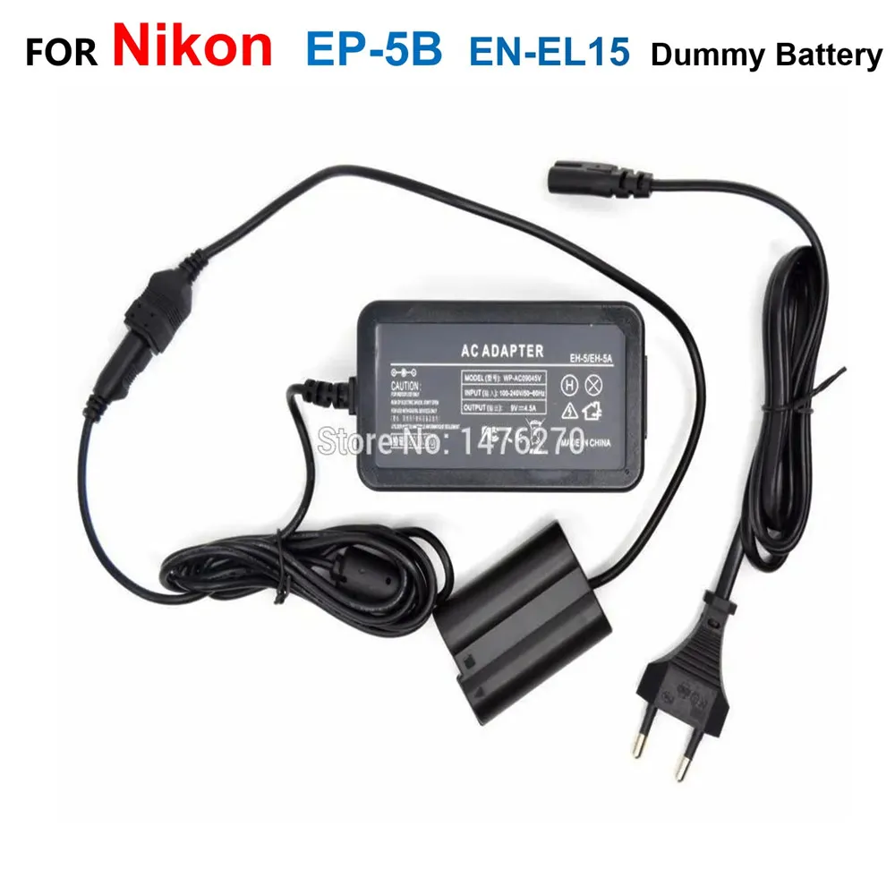 Bateria Falsa para Nikon z7 z6 D7500 D7200 D7100 D850 D810 D810a D800e D750 D610 D600 D500