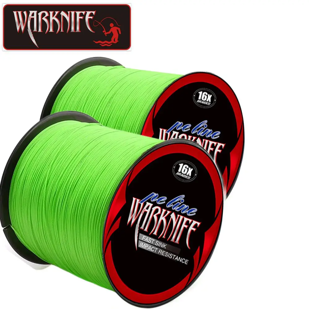 Warknife 16 Strands 150M 200M Hollow Core PE Braid Extreme Japan Braided Fishing Line 20LBs-500LBs Fishing Assist Line Fish