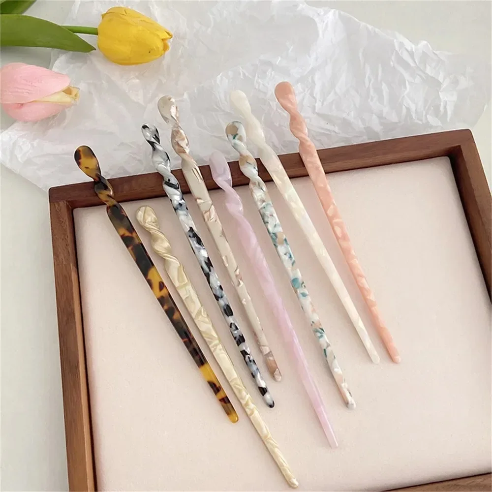 Chinese Style Hair Sticks Vintage Acetate Resin Chopstick Women Hairpins Hair Clip Pin Headwear Wedding Hair Jewelry Accessories