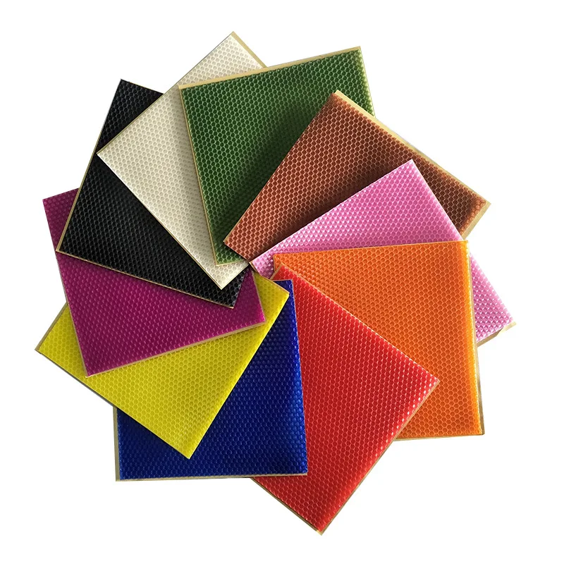 Color Beeswax DIY Candle Making Materials 20x20cm 10 Pieces
