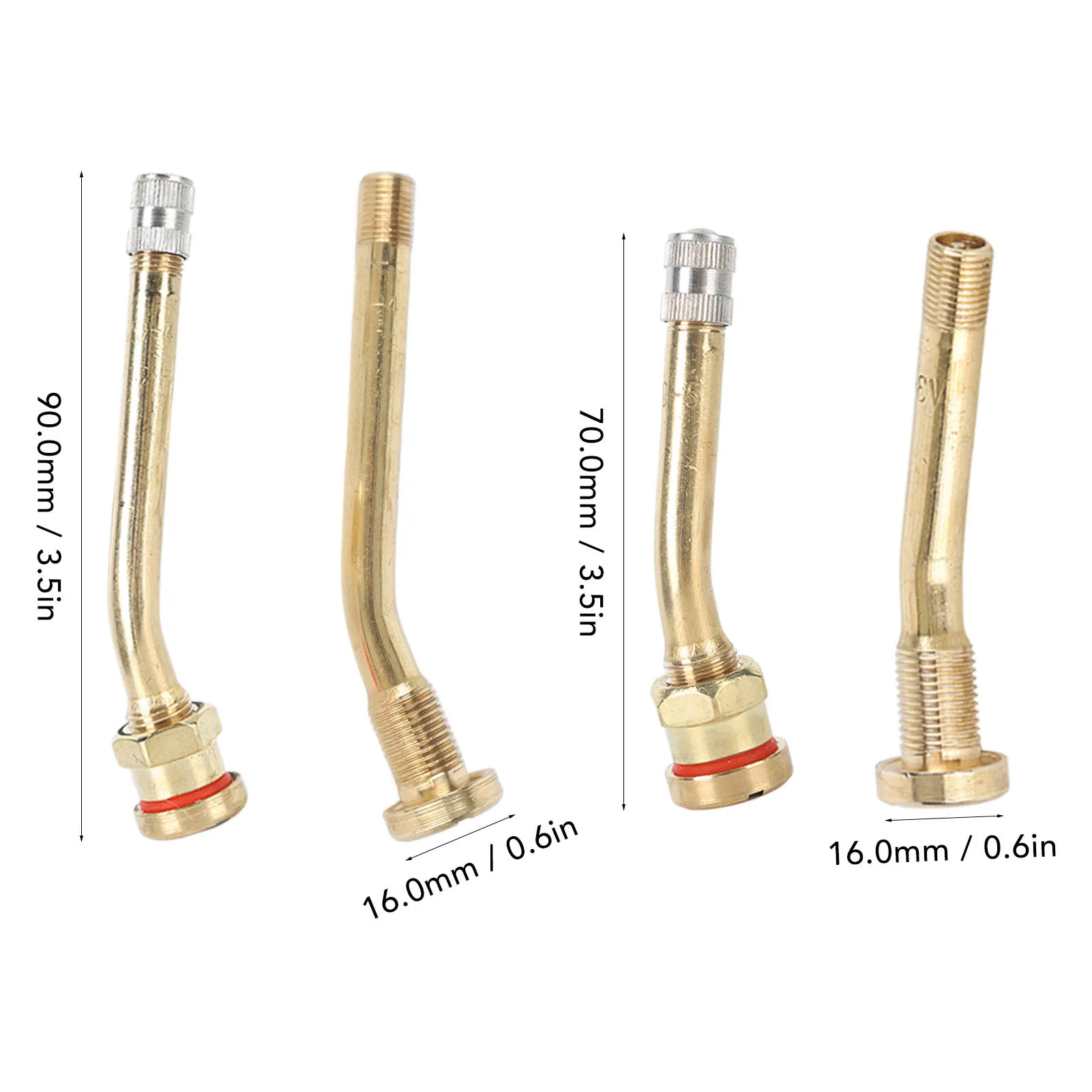 20PCS 타이어 밸브 줄기 구리 우수한 씰링 용량 트럭 트레일러 RV Weeder에 대한 녹 방지