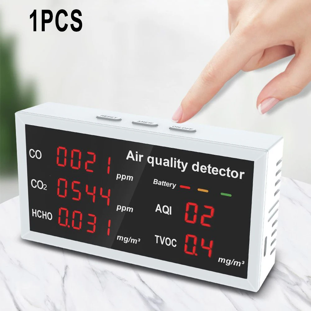 ǳ  , HCHO TVOC CO2 AQI ̻ȭź ׽, LCD  , CŸ USB 5V2A, 5  1