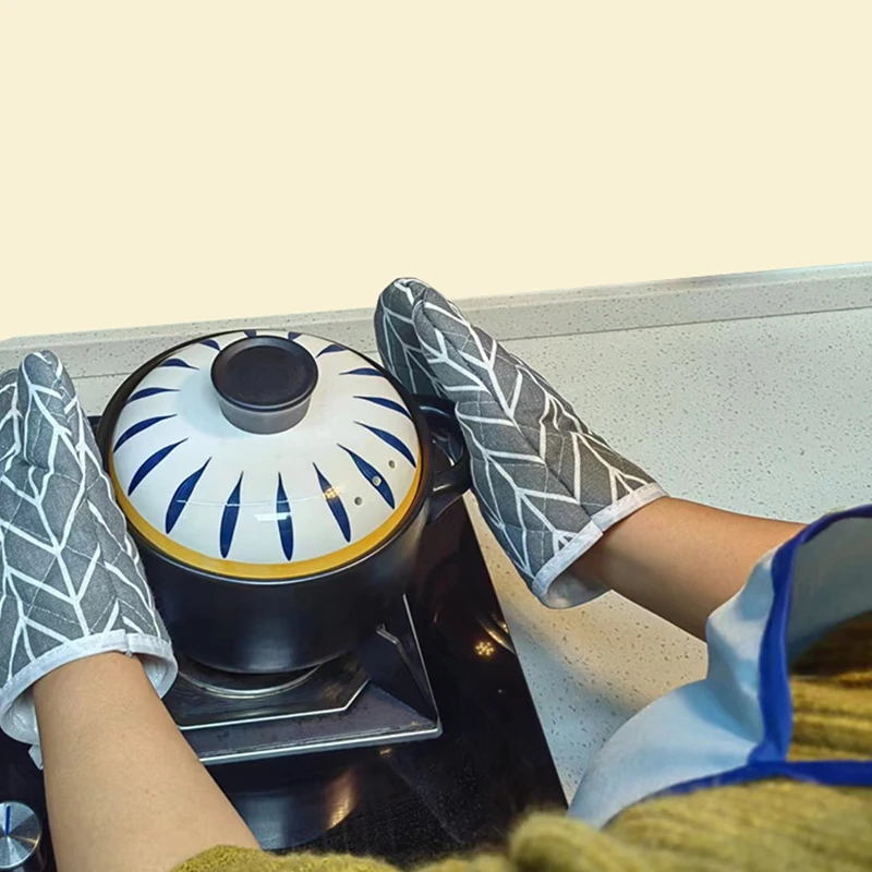 2pcs Heat-insulating Gloves, Anti-scald Microwave Gloves, High Temperature Resistant Kitchen Baking Oven Gloves 3