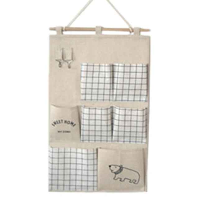 Fali Függő Tároló Táska Szövet Tasak Multi Zsebek Többrétegű Szekrény Ajtó Otthoni Kozmetikai Játékok Szervezője - Image 5