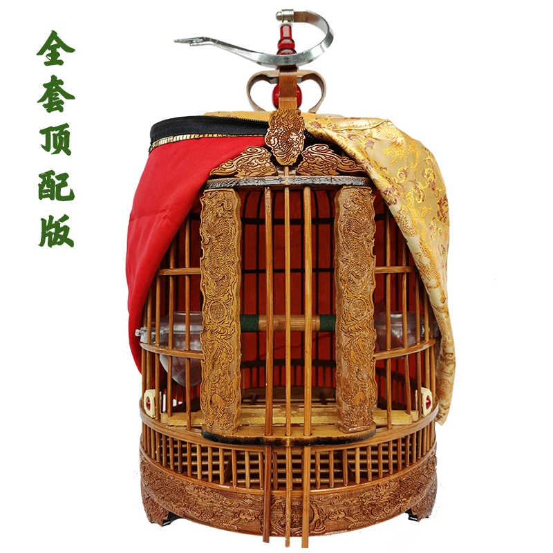 

New Thrush Bird Cage Bamboo Separator Bird Cage Old Bamboo Cage Eight Grackle Bird Cage Round Bamboo Cage Accessories