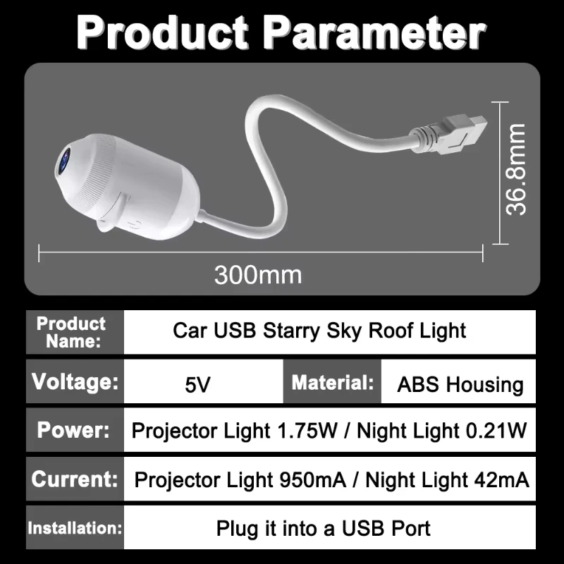 2-in-1 Night Light And Star Projector USB Starry Sky Projector Lamp with Clear Image Adjustable Brightness Touch Control Lamp