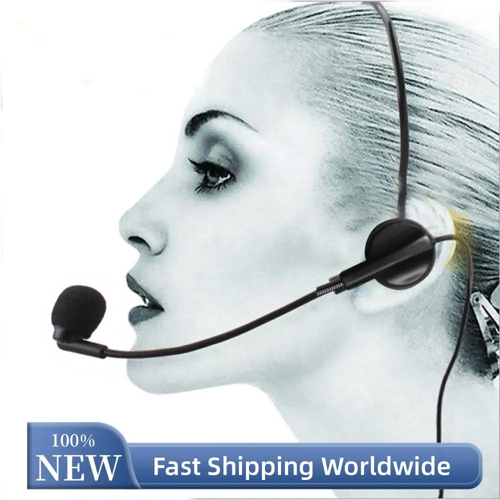 케이블 헤드 마운트형 헤드셋 마이크 유연한 유선 붐 앰프