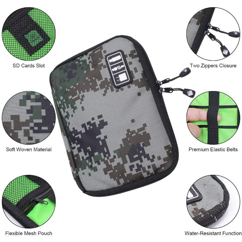 Compact Digital Storage Bag for Electronics Accessories and Travel Essentials