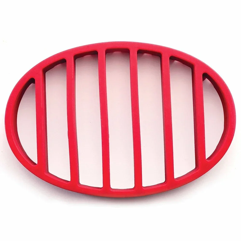 Bbq rack 1PC Oval silicone roasting rack for baking pan turkey grill cooking accessories