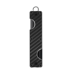 Sleek Compact Metal Key Organizer and Holder (Carbon Fibre Black)