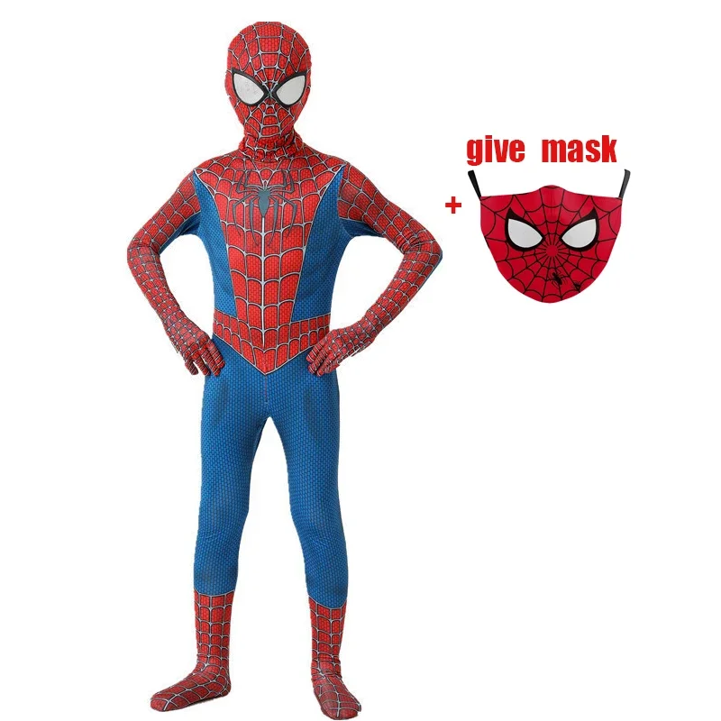Kids Superhero Spiderman Costume Set 3D Style Halloween Cosplay Bodysuit Boys Girls cosplay jumpsuit spiderman pajama set superhero cosplay costume