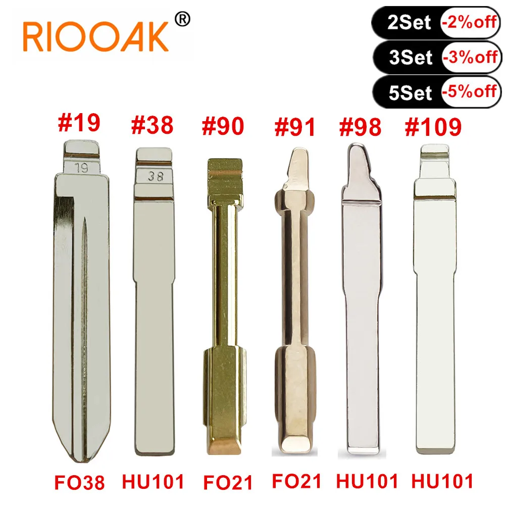 Car Remote Key Car Key 10pcs/lot Metal Uncut Flip Remote Car Key Blade for Ford
