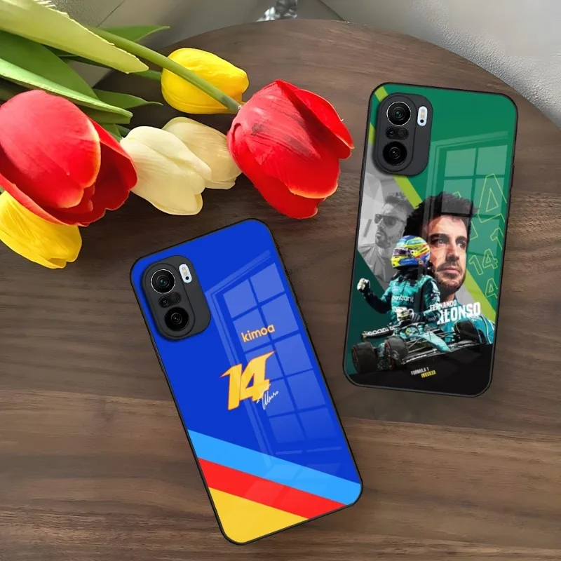 Custodia Per Telefono F1 Racing Fernando Alonso 14 Per Xiaomi 12 13 X Redmi Note 11 10 S Lite T Pro Poco M4 X3 Glass
