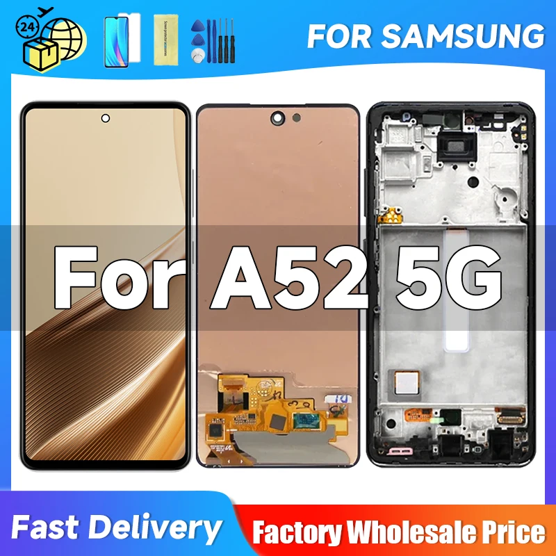 ЖК-дисплей A52 для Samsung 6,5 дюйма, AMOLED A526B A5260 A526W A526U A526U1