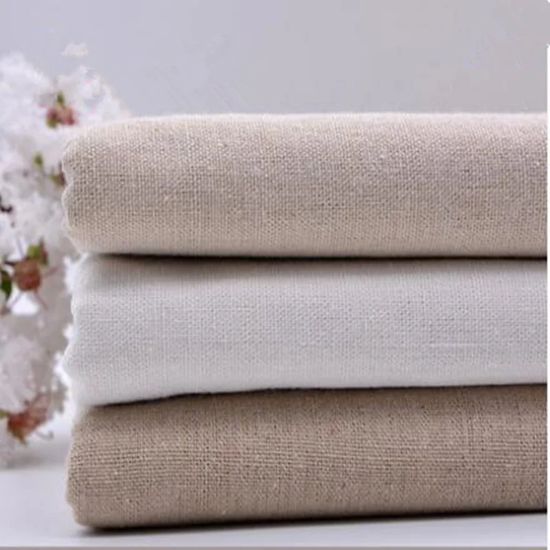 

Plain Linen Fabric for DIY, Linen Cloth, Handmade Curtains, Background Bag, Monochromatic Tablecloth, 50x150cm, 1 PC