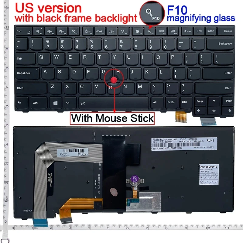 New US Laptop Keyboard For Lenovo T460S T460 S2 T470S ThinkPad 13 S2 2nd