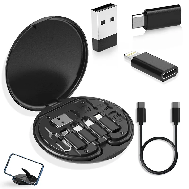 Portable Multi-functional Data Cable Storage Box, 60W Fast Charging Mobile thumbnail 2