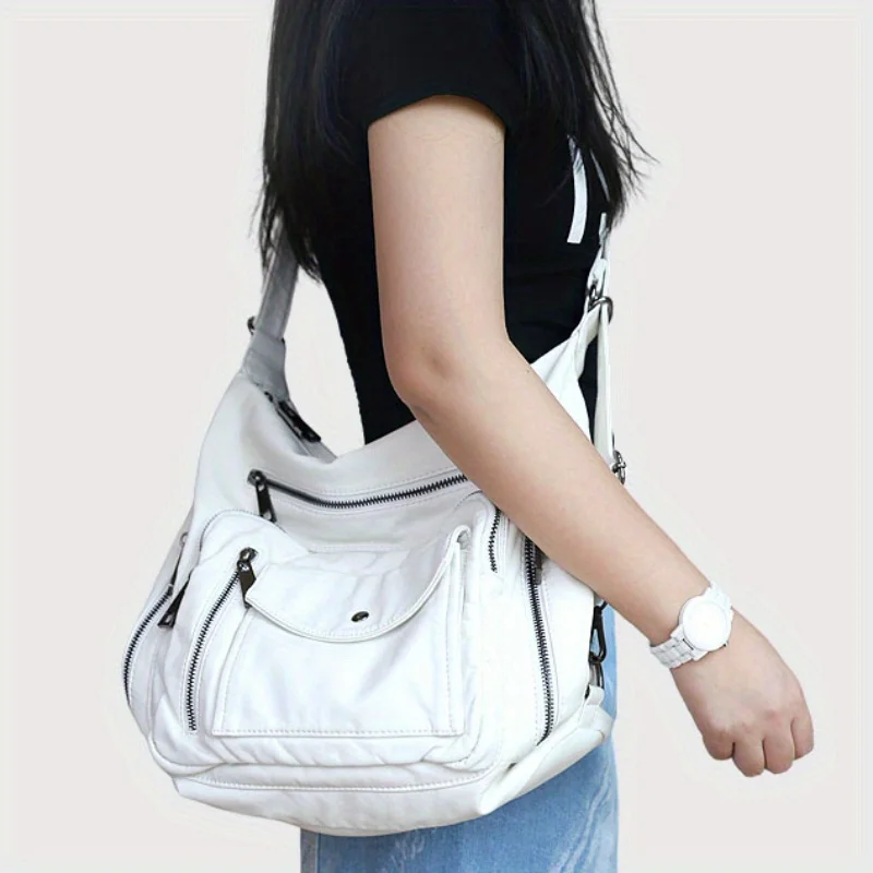 حقيبة ظهر جلدية ناعمة متعددة الاستخدامات للسيدات،...