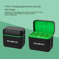 PUJIMAX 1.5V Constant Voltage AA Rechargeable Li-ion 4255mWh Battery With Intelligent LED Display Arc-look Battery Charger SET 3