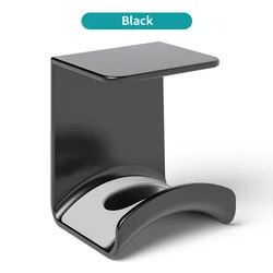 Sleek Adhesive Headphone Stand Wall Mount Under-Desk Hanger (Under desk Black)
