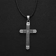 OBSEDE Hot New Unisex Pendant Necklace For Women Men Black Leather Rope Fashion Antique Silver Color Alloy Punk Jewelry Gift
