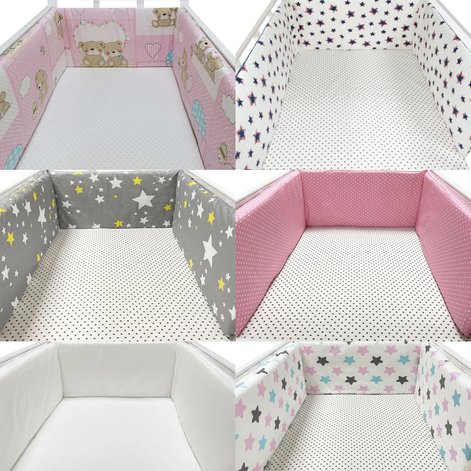 BabyBumperChichoneraCribCotProtectorInfantCottonChildrensBed
