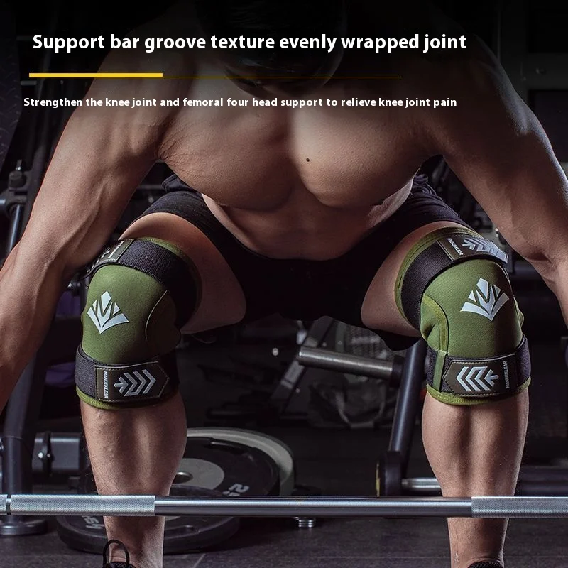Knee Support Knee Support Sleeve Knee Brace Adjustable Hook&loop Compression Fitness Training Squat Equipment Bodybuilding Strength Lifting