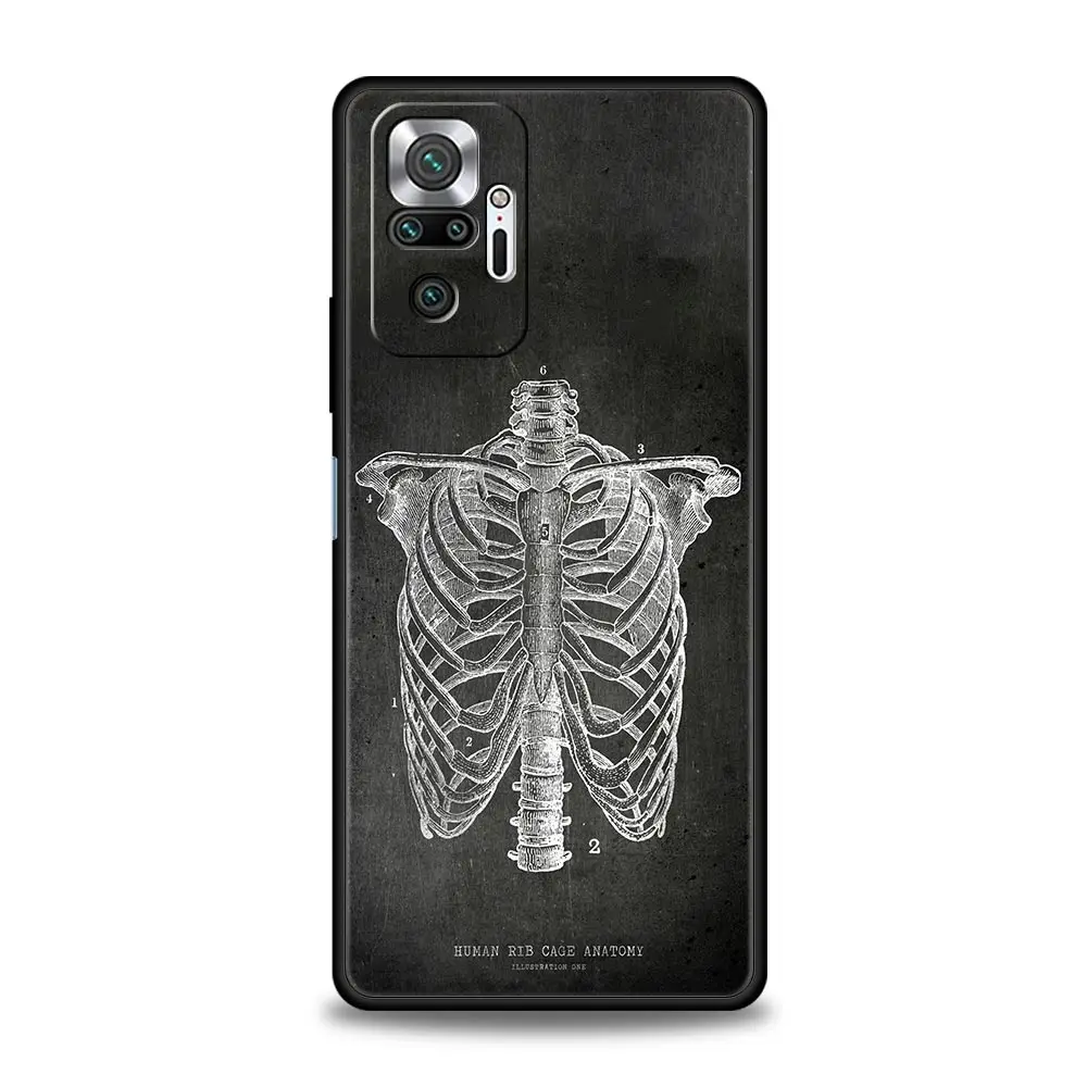 Chalkboard Anatomy Design Soft Silicone Phone Case