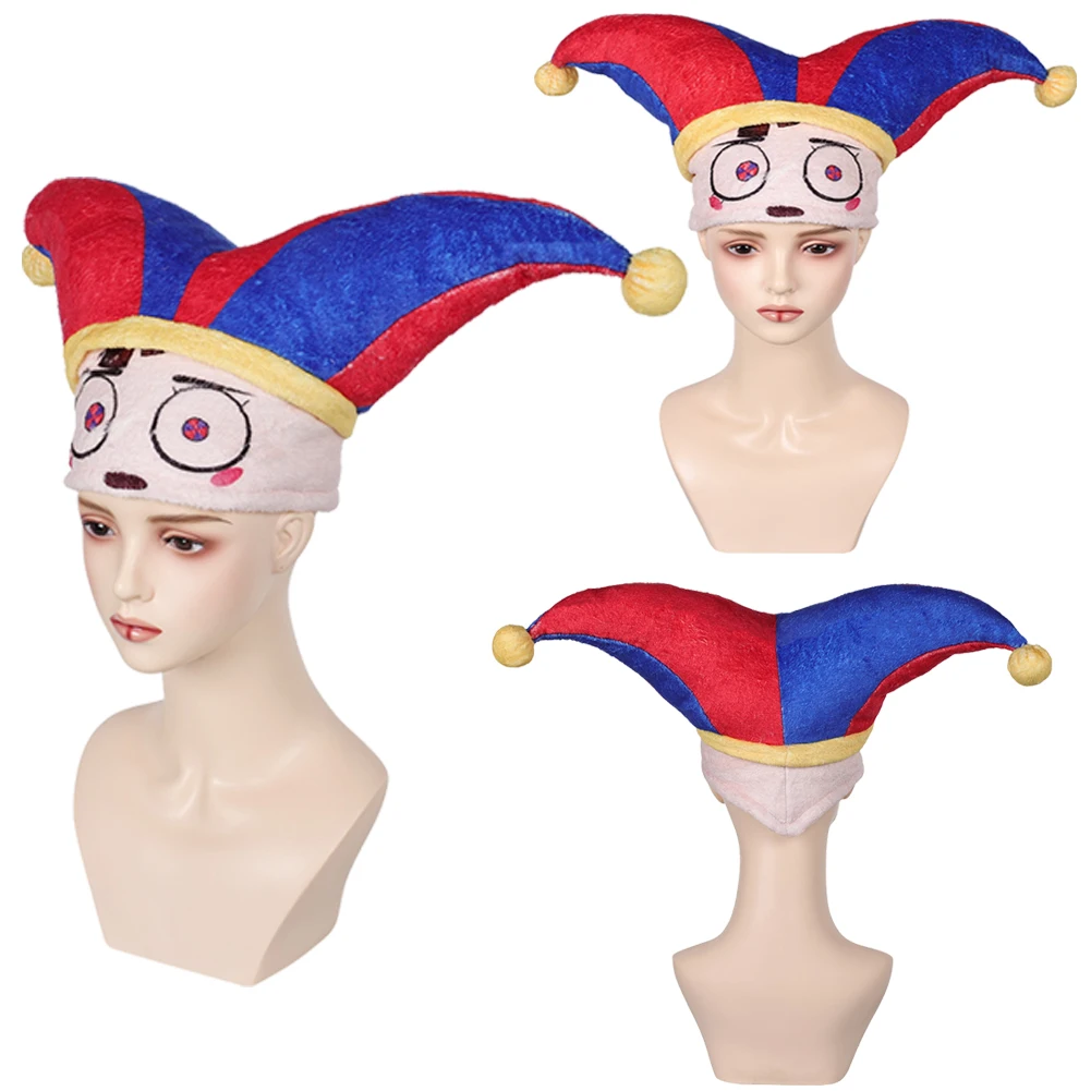 

Pomni Cosplay Cartoon TV Amazing Cosplay Digital Circus Headgear Accessories Halloween Carnival Roleplay Props Female Male Adult