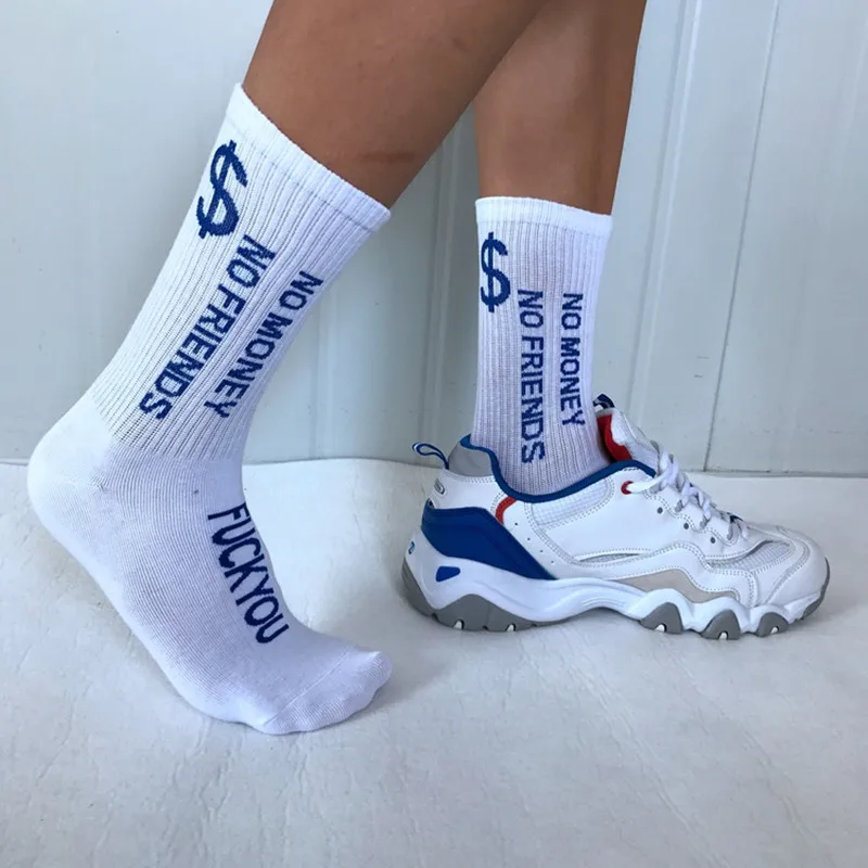 3 Pairs Hip Hop Socks Mens High Quality Cotton Socks Streetwear Casual Skateboard Sock  Unisex Harajuku Harajuku Skate Long Sock