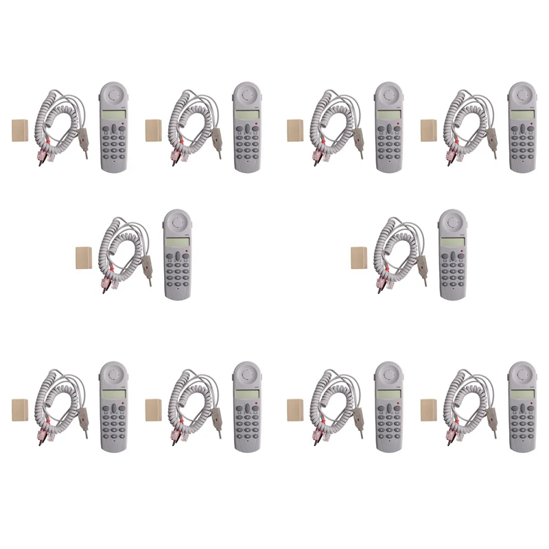 10X Telephone Butt Test Tester Lineman Tool Network Cable Set Device C019 Check For Telephone Line Fault Grey White