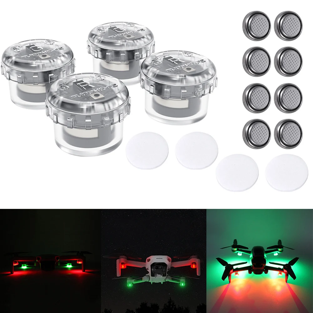 

4pcs Mini Small Led Flash Strobe Lamp Night Safety Accessories Drone Flash Night Light For DJI Mini 2 Accessories Universal