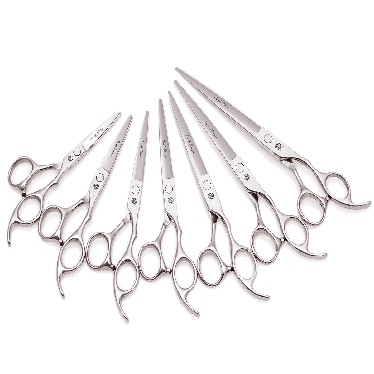 Dog Grooming Scissors 5" 5.5" 6" 7" 8" Purple Dragon JP Stainless Hairdressing Scissors for Dogs Professional Pet Z1006