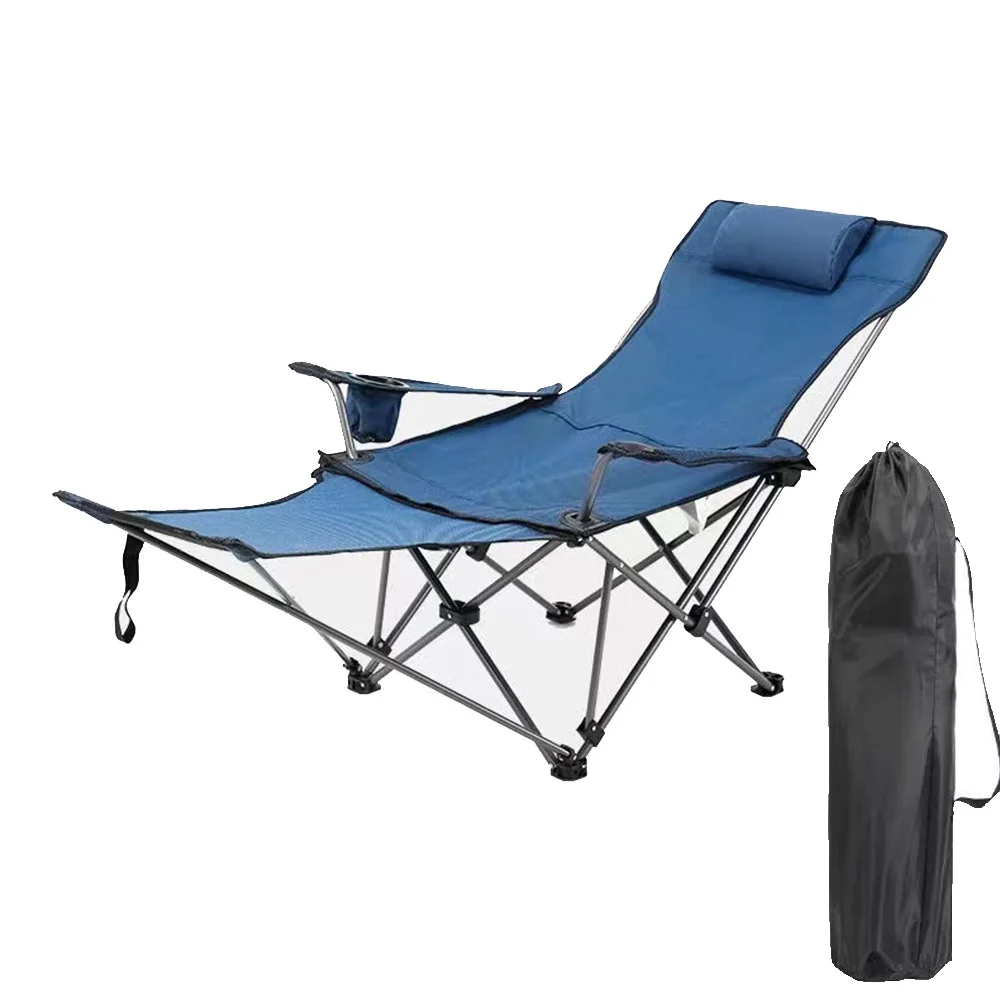 Silla de campamento plegable para respaldo, cama portátil para siesta, Camping al aire libre, pesca, salón de playa plegable