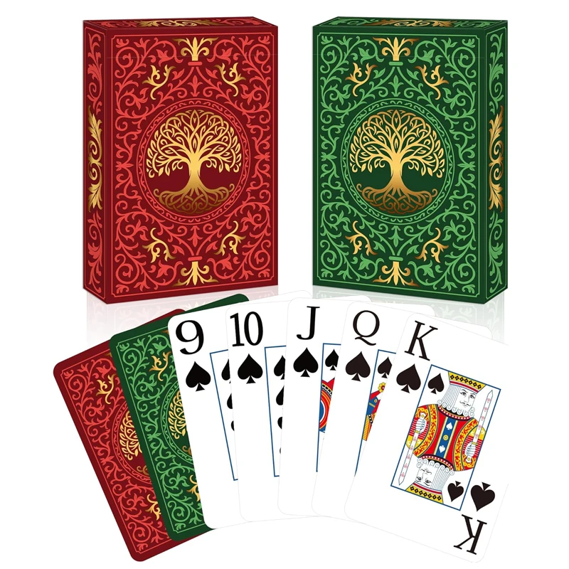 2 Pack Playing Cards | Large Print Playing Cards | Easy to Shuffle, Premium Poker Cards for Card Games Family...