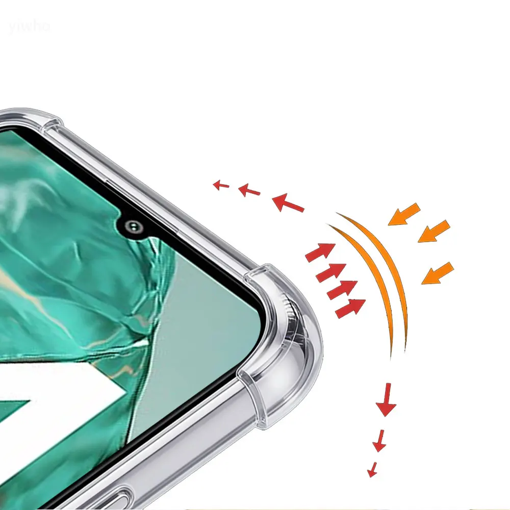 Transparent Slim Soft Phone Case with Crystal Clear Finish and Corner Protection
