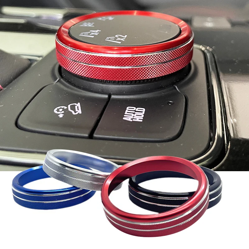 Premium Center Console Drive Mode Shift Knob Decoration Ring - Metal Trim Cover, Car Interior Accessory